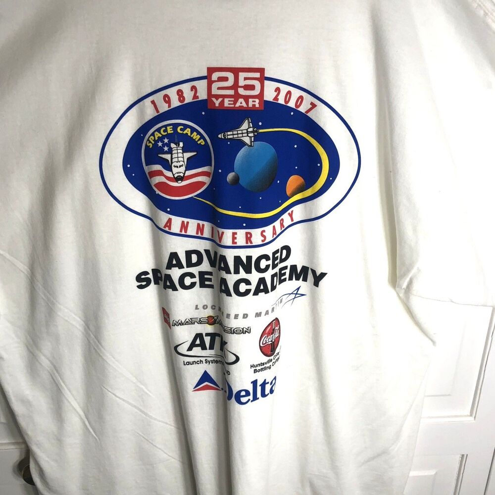 Vintage 2007 Space Camp Advanced Space Academy 25th Anniversary T-Shirt 2XL - Picture 2 of 7
